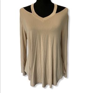 iGENJUN viscose cold shoulder top